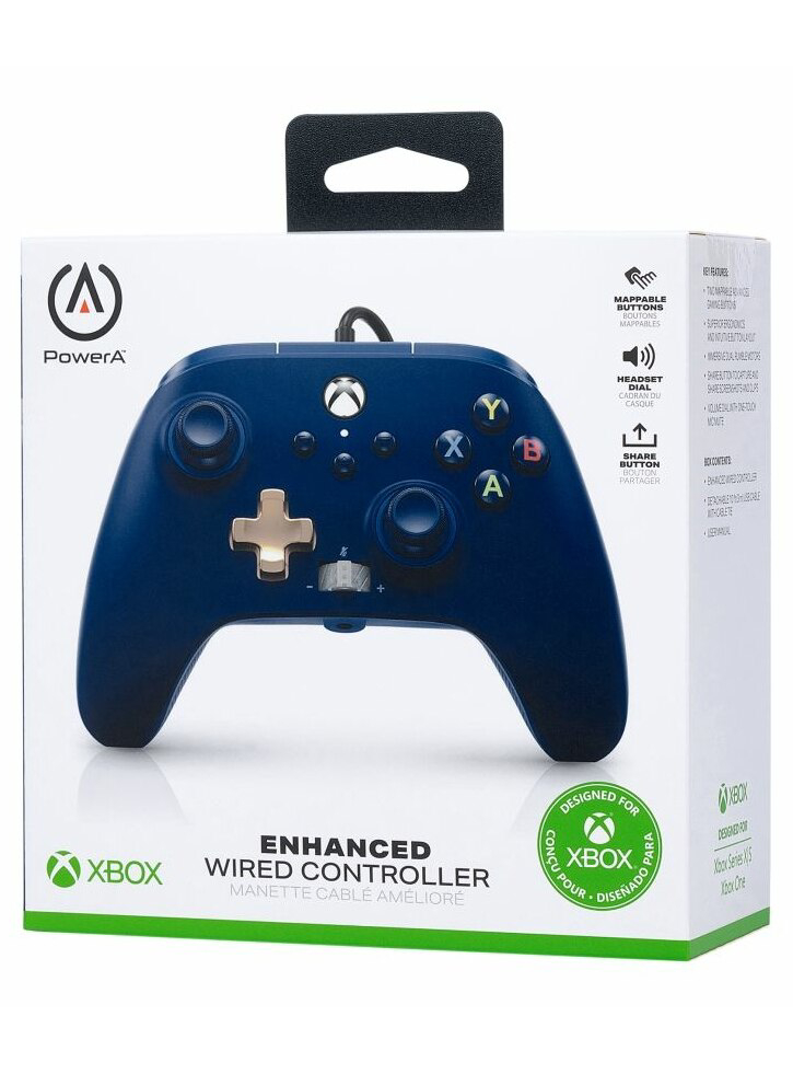 Controller Powera Enhanced Wired Midnight Blue S PC|XBOX SERIES X