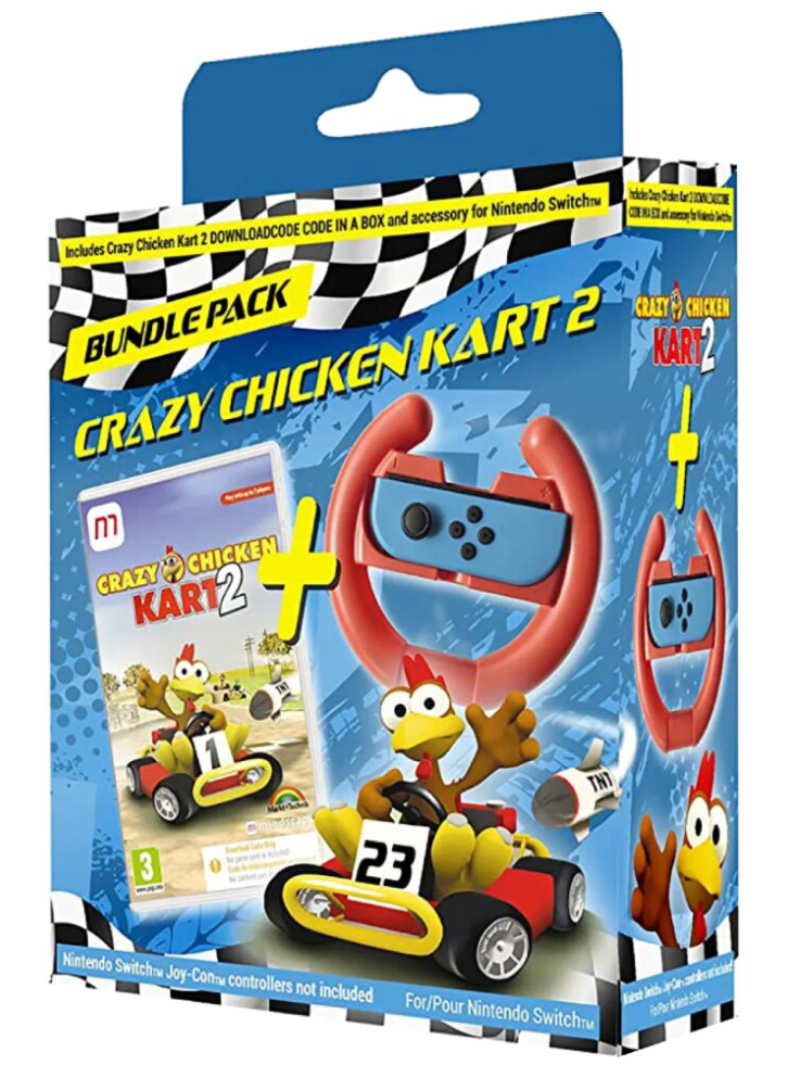 Crazy Chicken Kart 2 Steering Wheel Bundle NSW