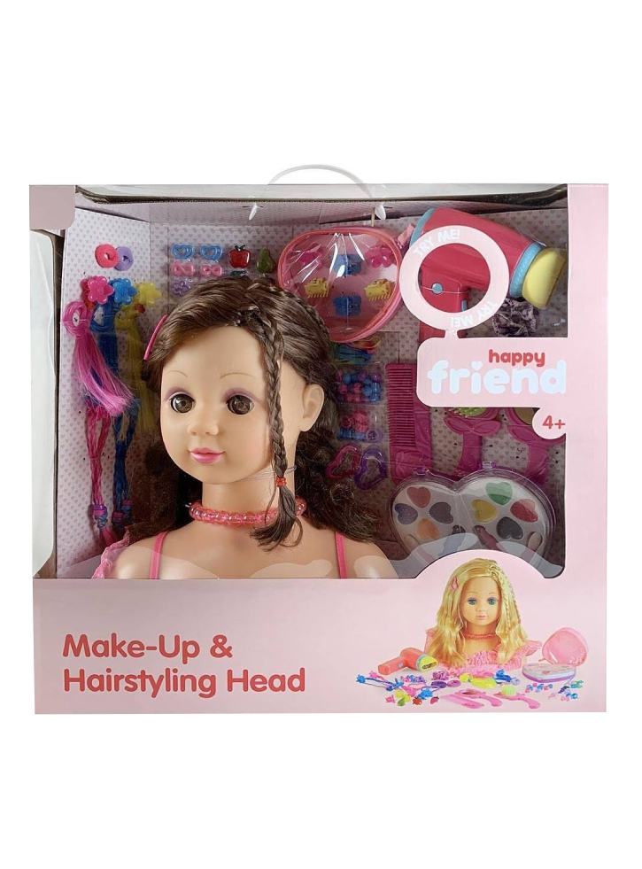 Happy Friend - Make Up Dollhead - Brunette (804012)