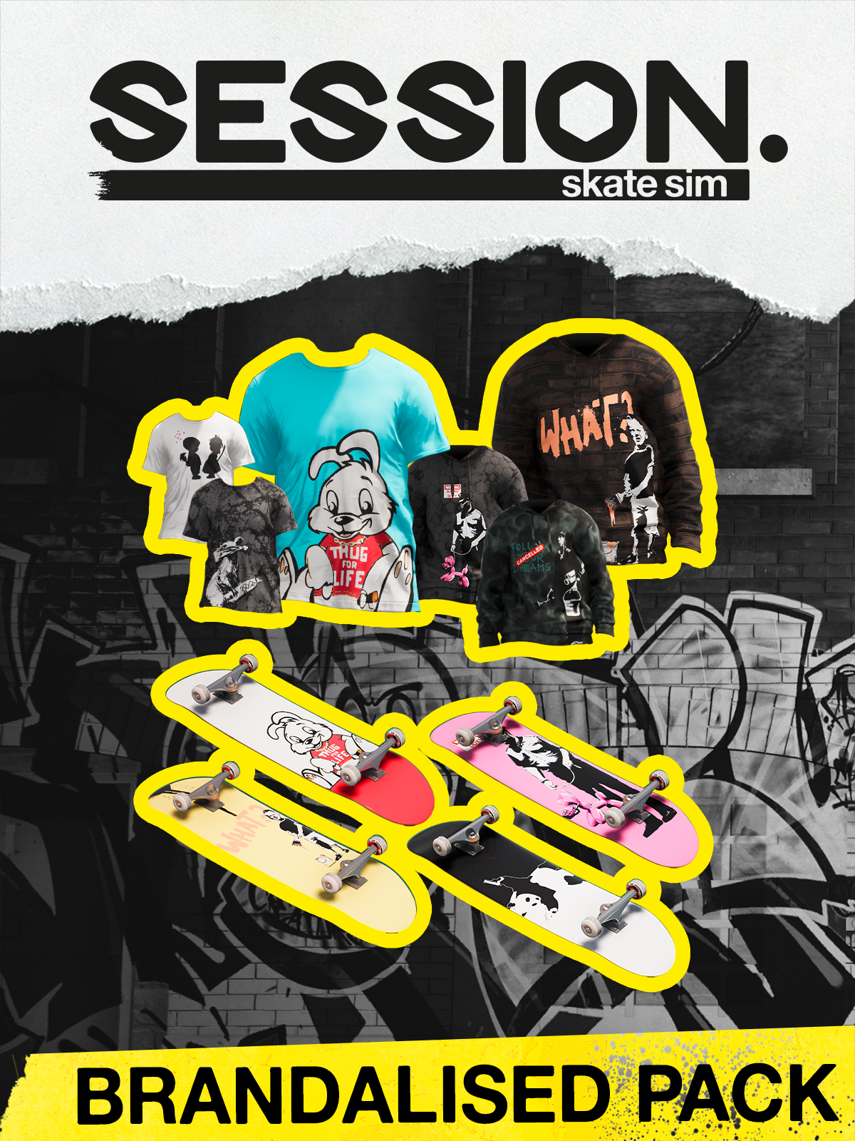 Session Skate Sim Brandalised Pack