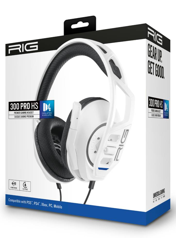 Casti Nacon Rig 300 Pro Hs White - Playstation 4 PS4