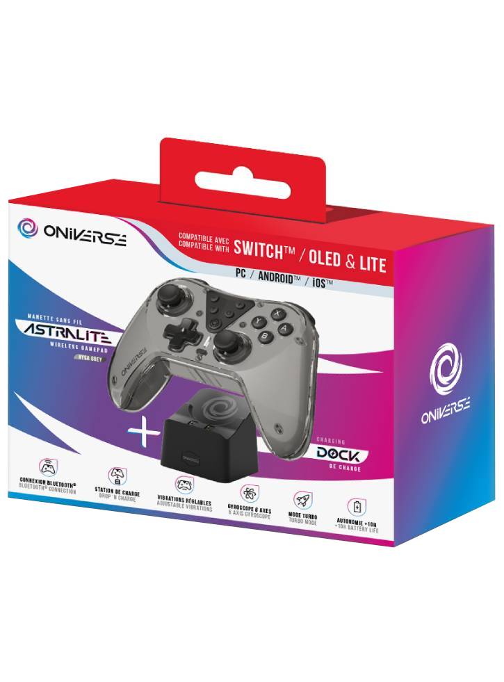 Controller Oniverse Astralite Wireless Smoked Black & Charging Station NSW|PC