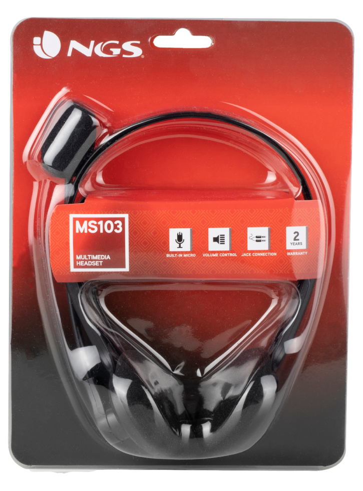Ngs Headphones Ms103 Multimediali Stereo+mic+reg Volume PC