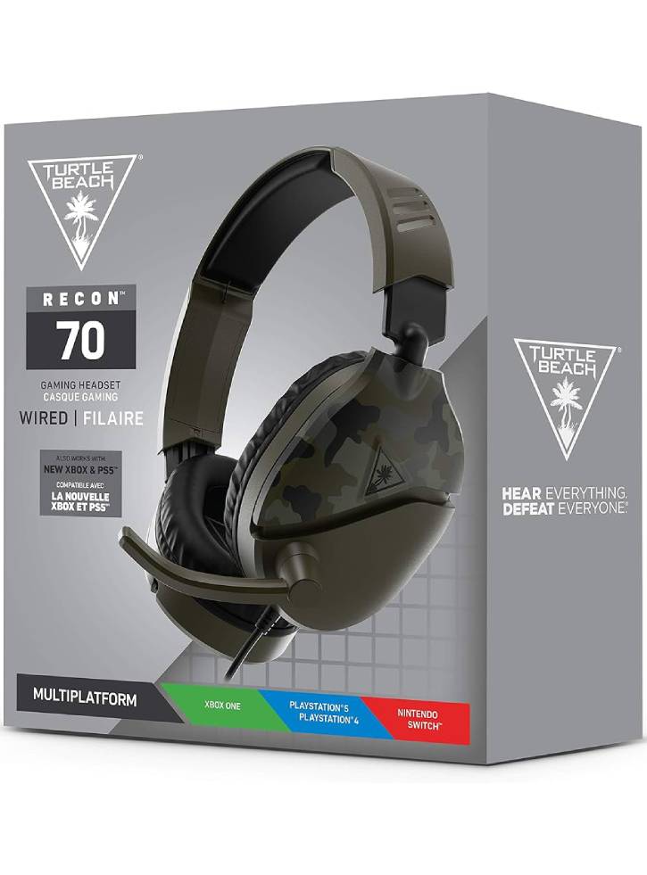 Turtle Beach Recon 70 Green Camouflage - Xbox/playstation/nintendo/pc NSW|PC|PS4|PS5|XBOX 360|XBOX ONE