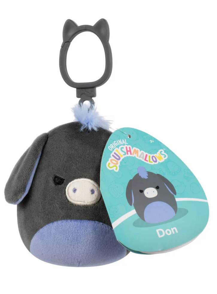 Squishmallows Clip On Don Donkey 9 Cm