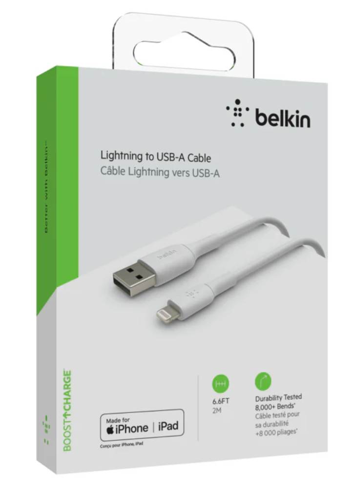 Belkin Boost Charge Lightning To Usb-a Cable 2m White