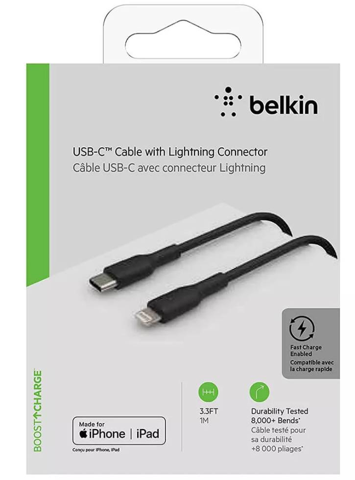 Belkin Boost Charge Lightning To Usb-c Cable 1m Black
