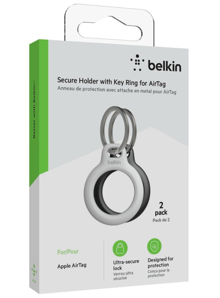 Belkin Secure Holder Keychain 2 Pack Black & White