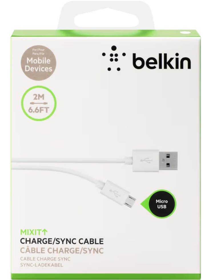Belkin Mixit Up Micro-usb To Usb Chargesync Cable 2m White
