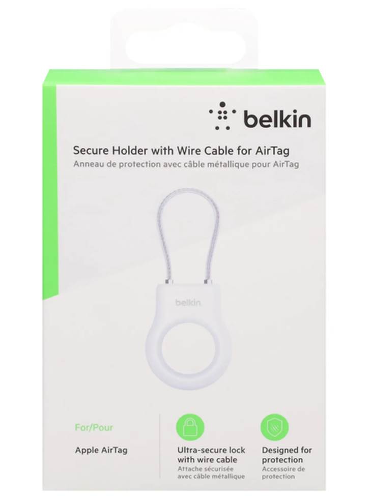 Belkin Secure Holder Wire Cable Airtag White