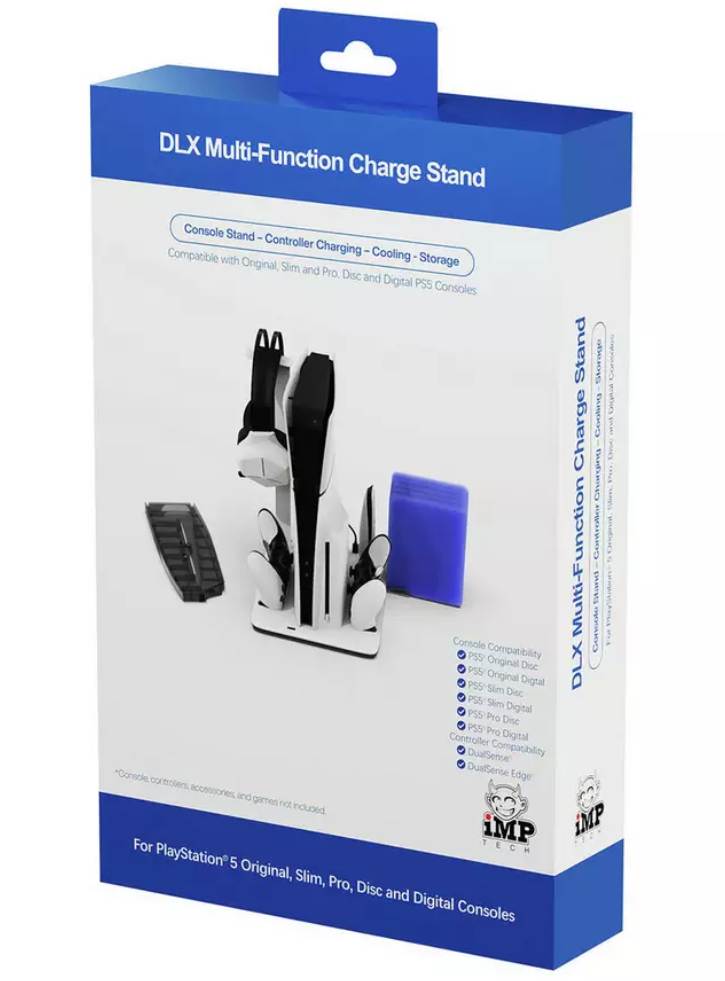 Imp Tech DLX Multi Function Charge And Cool Stand Grey PS5