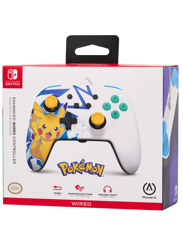 Powera Enh Wired Controller Pikachu High Voltage NSW
