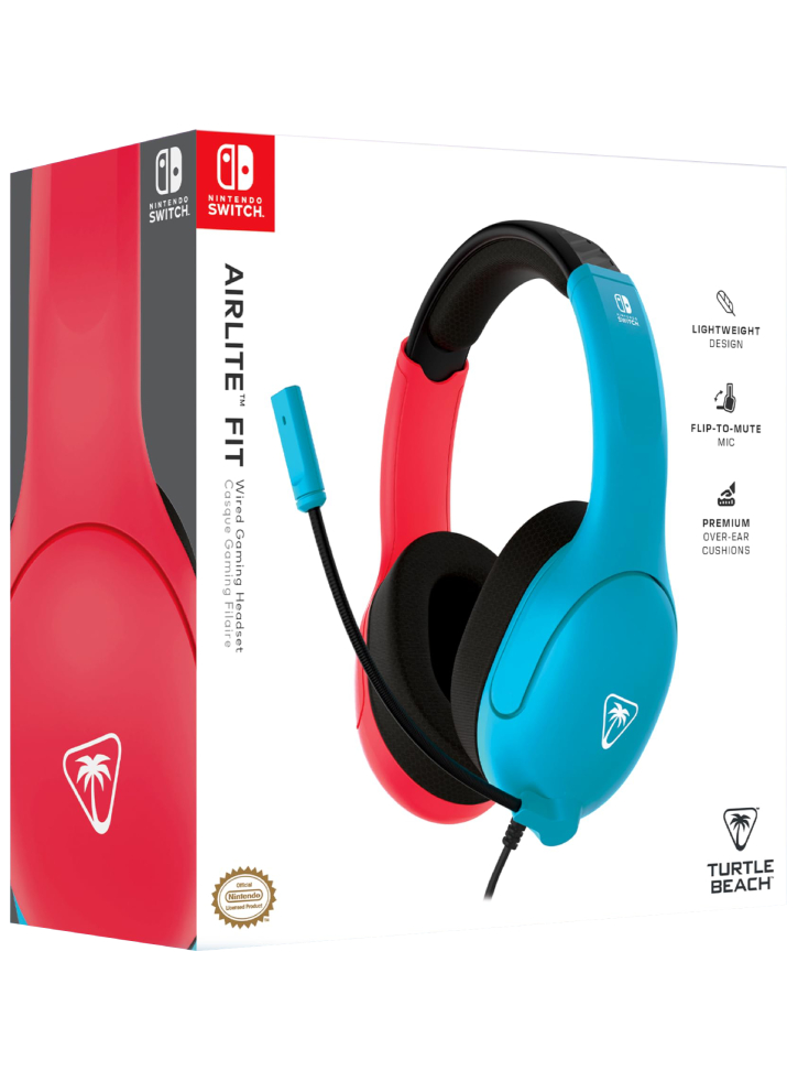Turtle Beach Airlite Fit Wired Gaming Headset (neon Blue & Red) NSW