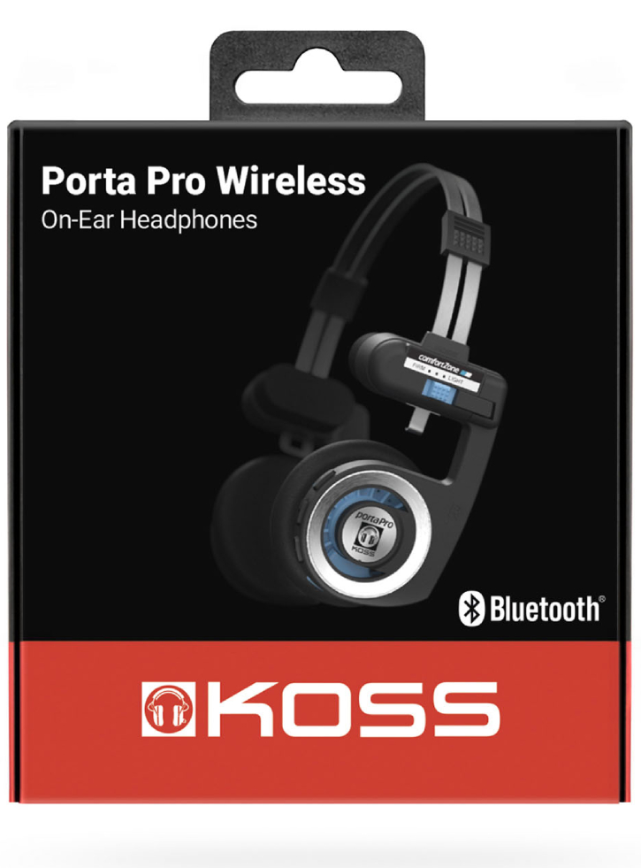 Koss Headphone Portapro Wireless 2.0 On-ear Black Android Devices|Apple Devices|PC