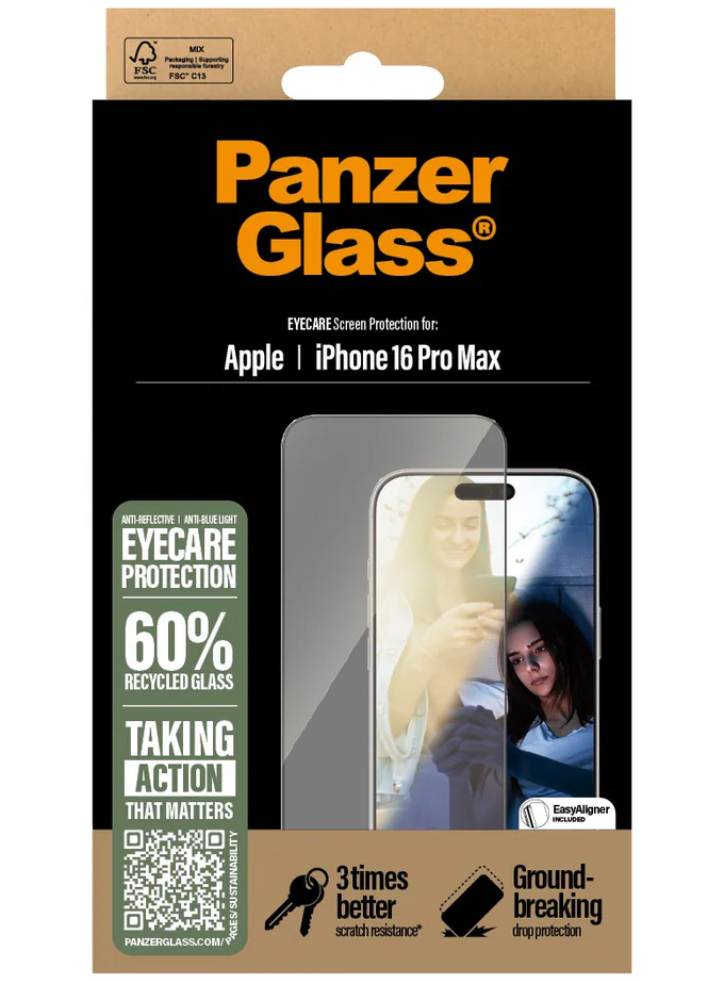 Panzerglass Eyecare Screen Protection Iphone 16 Pro Max Ultra Wide Fit