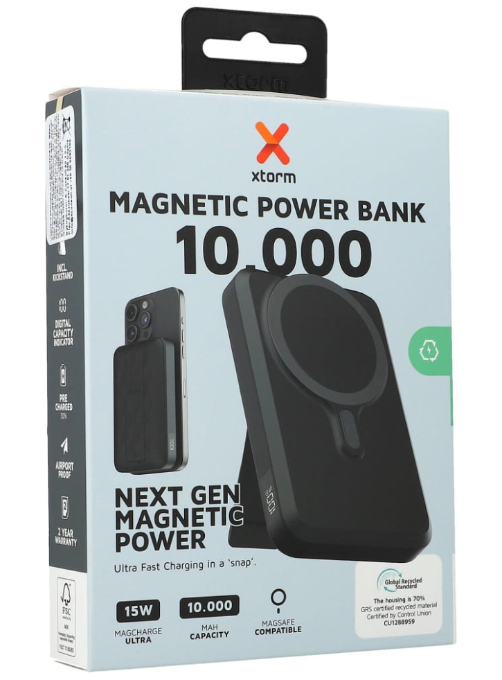 Xtorm Magnetic Wireless 15w Powerbank Usb-c 10.000mah