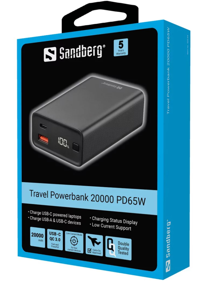 Sandberg Travel Powerbank 20.000 Mah Pd65w