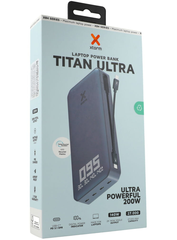 Xtorm Xb403 Laptop Power Bank Titan Ultra 200w 27.000 Mah