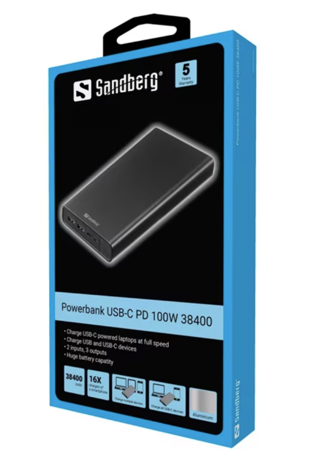 Sandberg Powerbank Usb-c Pd 100w 38400 Mah