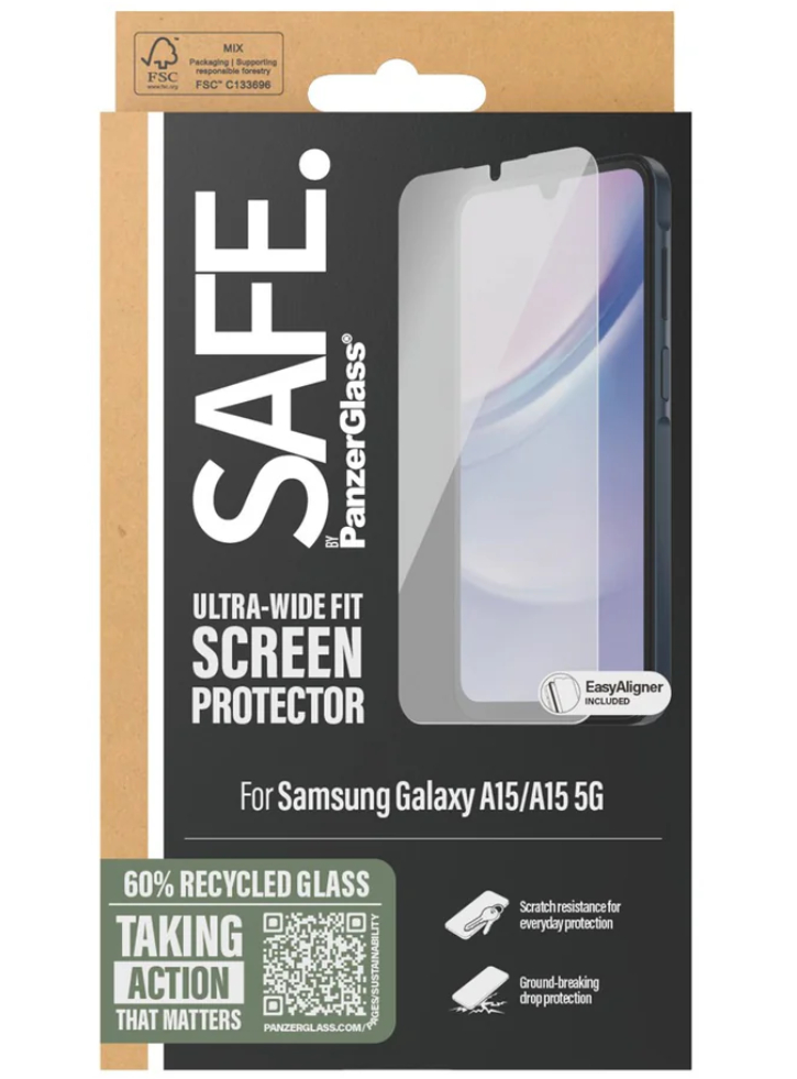 Safe By Panzerglass Screen Protector Samsung Galaxy A15, A15 5g Ultra-wide Fit