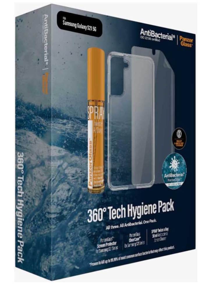 Panzerglass Galaxy S21 Hygiene Pack (tpu, Clearcase, 30 Ml Spray)