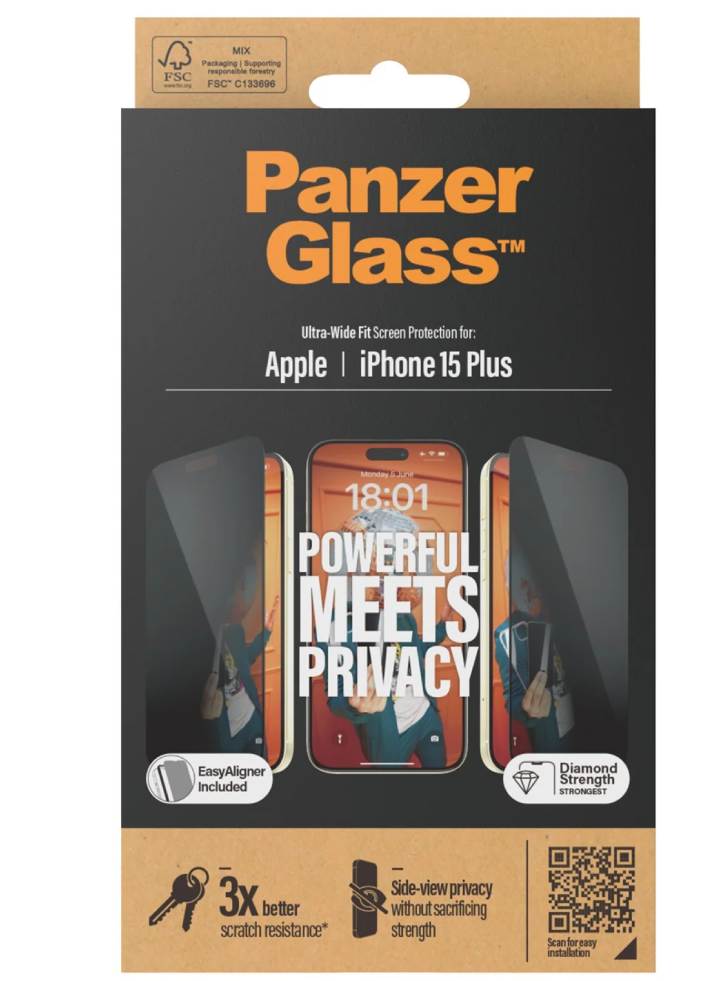 Panzerglass Apple Iphone 15 Plus Ultra Wide Fit With Applicator Privacy