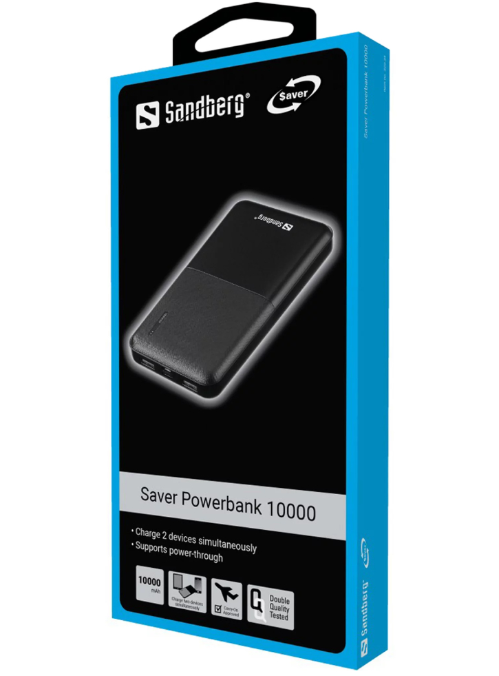 Sandberg Saver Power Bank 10.000 Mah Black