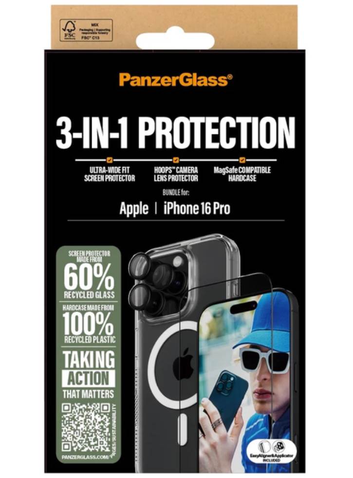 Panzerglass Iphone 16 6.3\'\' Pro 3-in-1 Protection Bundle