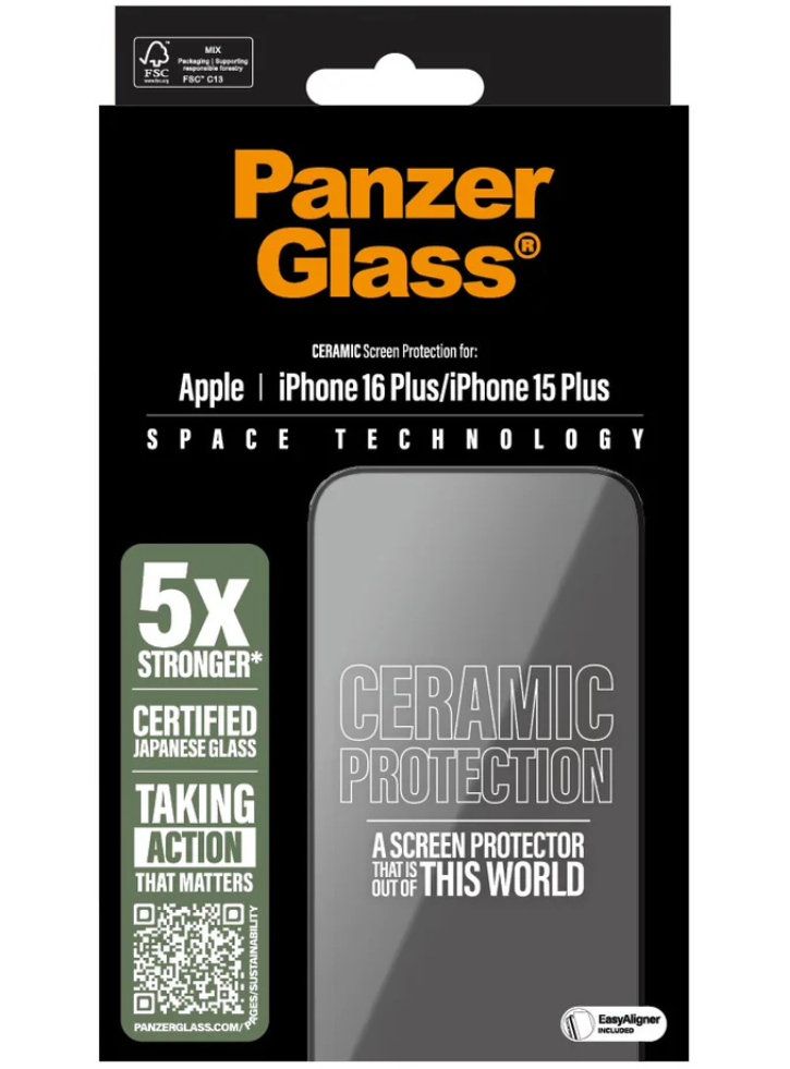 Panzerglass Ceramic Screen Protection Iphone 16 Plus Ultra Wide Fit
