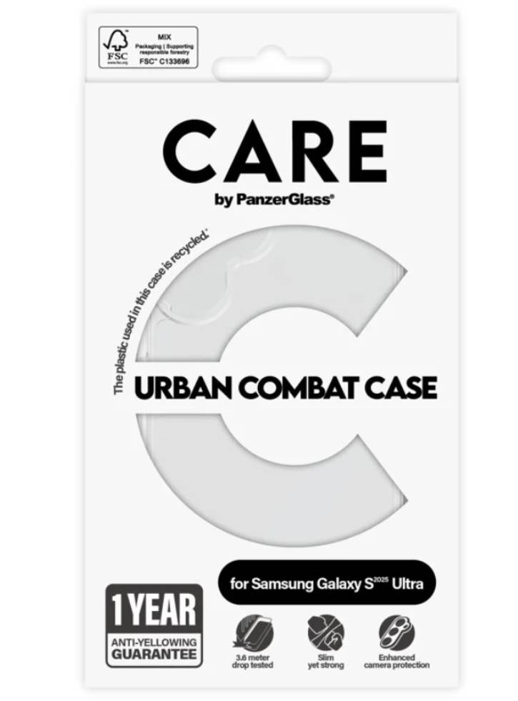 Care By Panzerglass Flagship Case Transparent Urban Combat W. Clear Frame Samsung Galaxy S 2025 Ult
