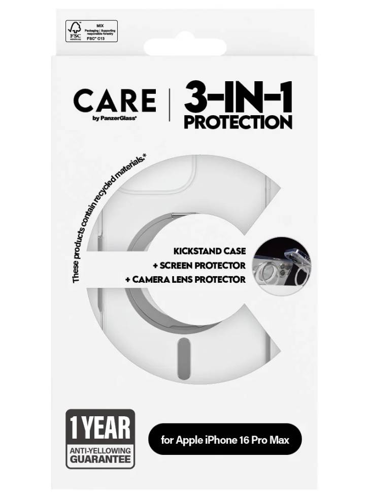 Care By Panzerglass Feature 3-in-1 Ceramic Bundle Iphone 16 Pro Max
