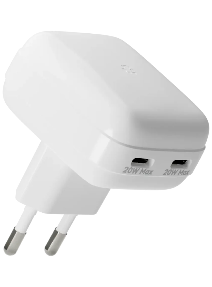 Dbramante1928 Re-charge Pro Eu Flat Wall Charger 2xusb-c 20w-w