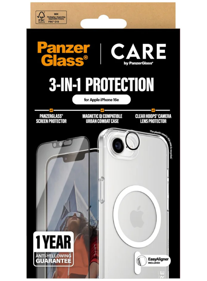 Care By Panzerglass Flagship 3-in-1 - Iphone 16e Bundle