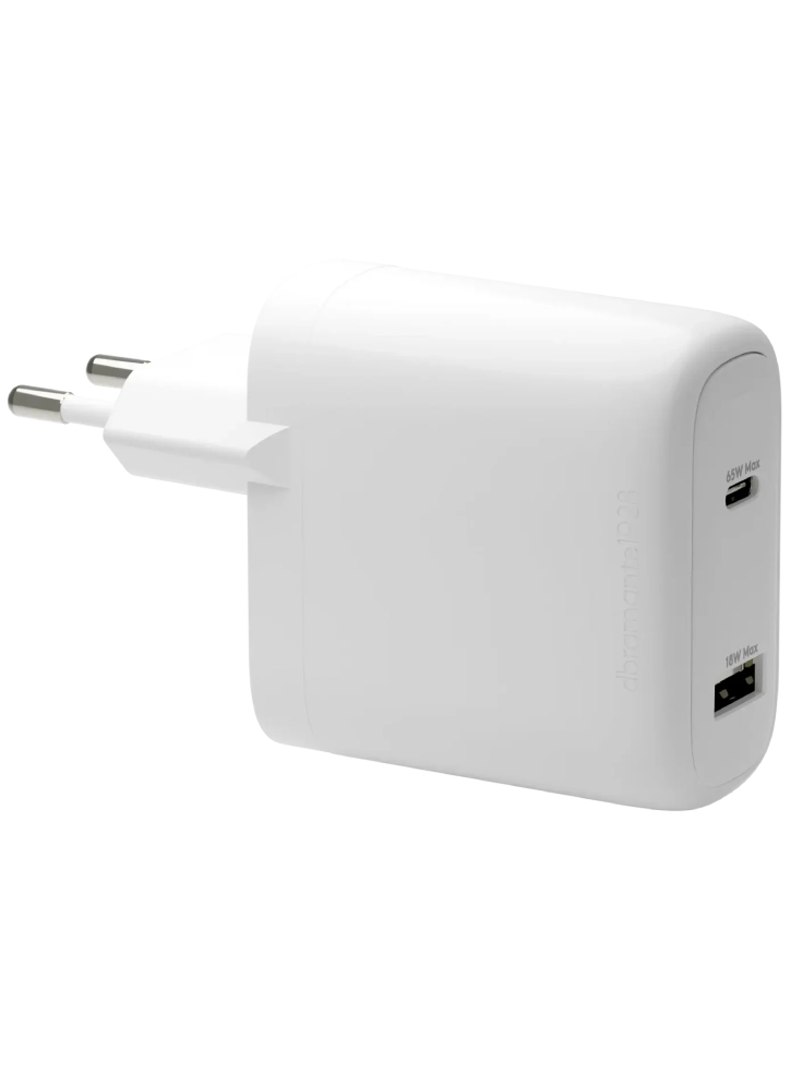 Dbramante1928 Re-charge Wall Charger Gan Usb-c 65w+18w Eu - White