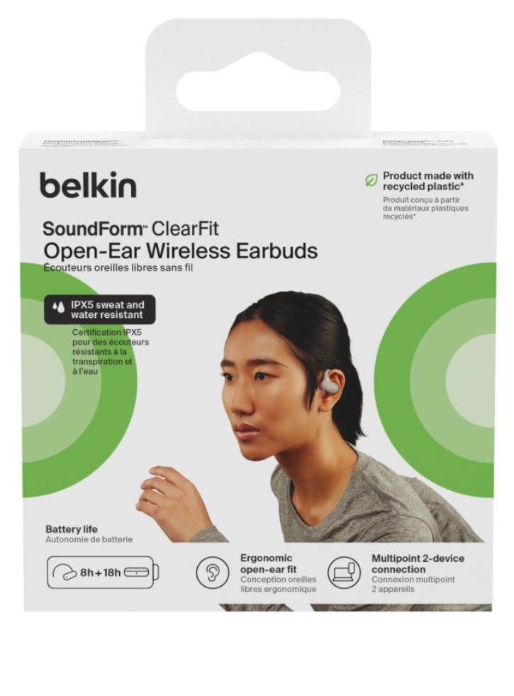 Belkin Soundform Clearfit Open-ear Wireless Earbuds Sand Android Devices|Apple Devices