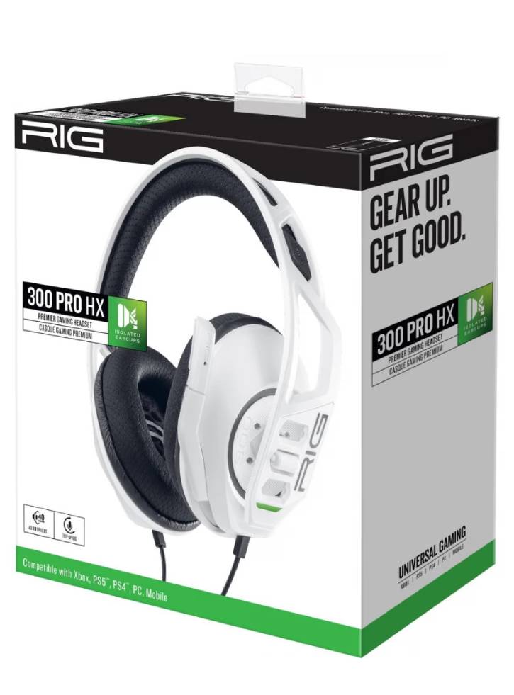 Nacon Rig Headphones 300 Pro Hx White - Xbox One PC|PS4|PS5|XBOX ONE|XBOX SERIES S|XBOX SERIES X