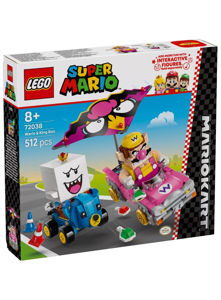 Lego Super Mario Mario Karttm Wario & King Boo (72038)