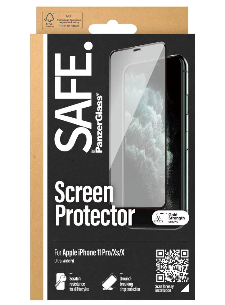 Safe By Panzerglass Screen Protector Apple Iphone X, Xs 11 Pro Edge-to-edge
