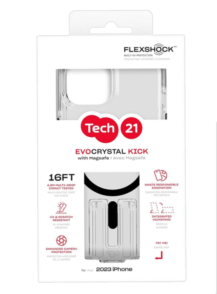 Tech21 Evo Kick Magsafe Iphone 15/14/13 Clear Black