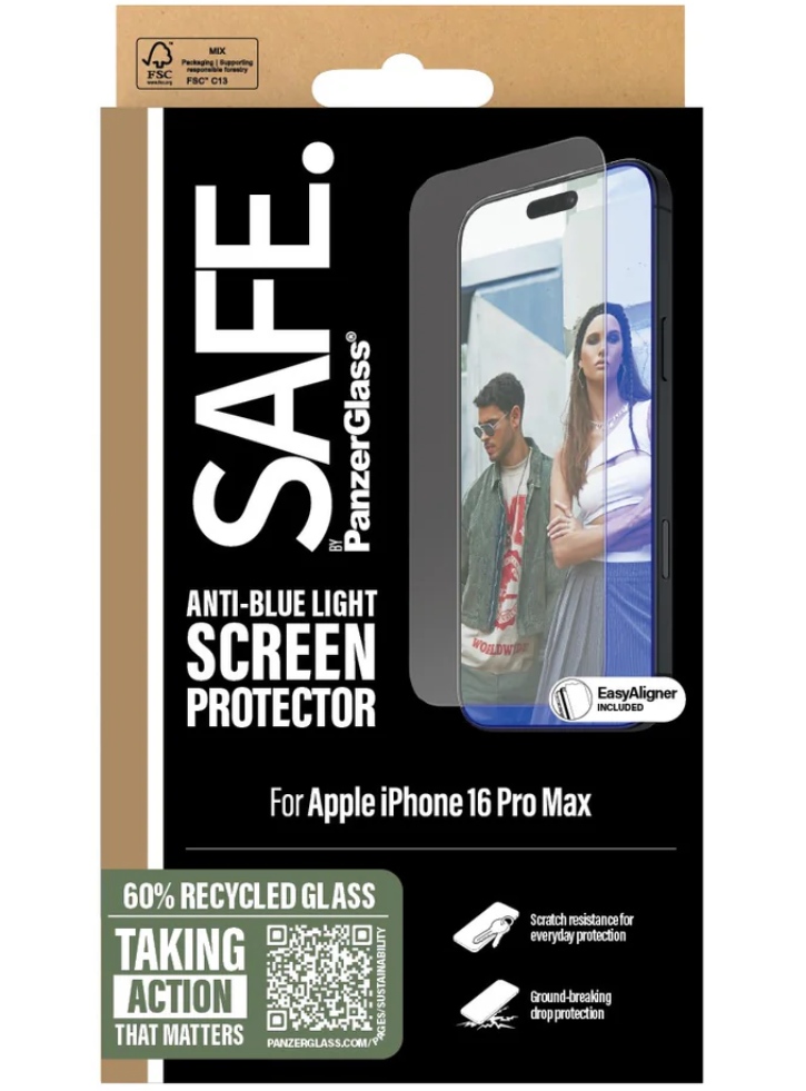 Panzerglass Safe Screen Protection Anti-blue Iphone 16 Pro Max Ultra Wide Fit