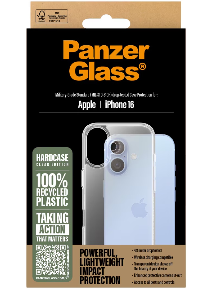 Panzerglass Hardcase Iphone 16 Transparent