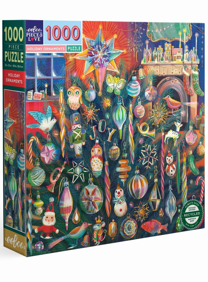 Eeboo Puzzle 1000 Pcs Holiday Ornaments (epzthyo)