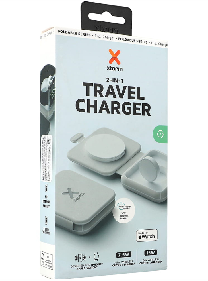 Xtorm Foldable Wireless Travel Charger 2in1 15w
