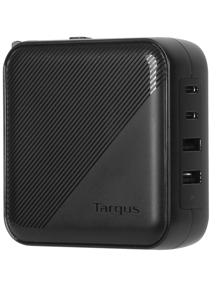 Targus Powerelite Universal 100 W 4- Port Gan Wall-charger With Travel Adapters