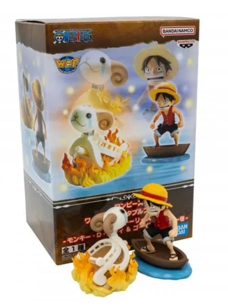 One Piece Collectable Monkey D.luffy & Going Merry 8cm