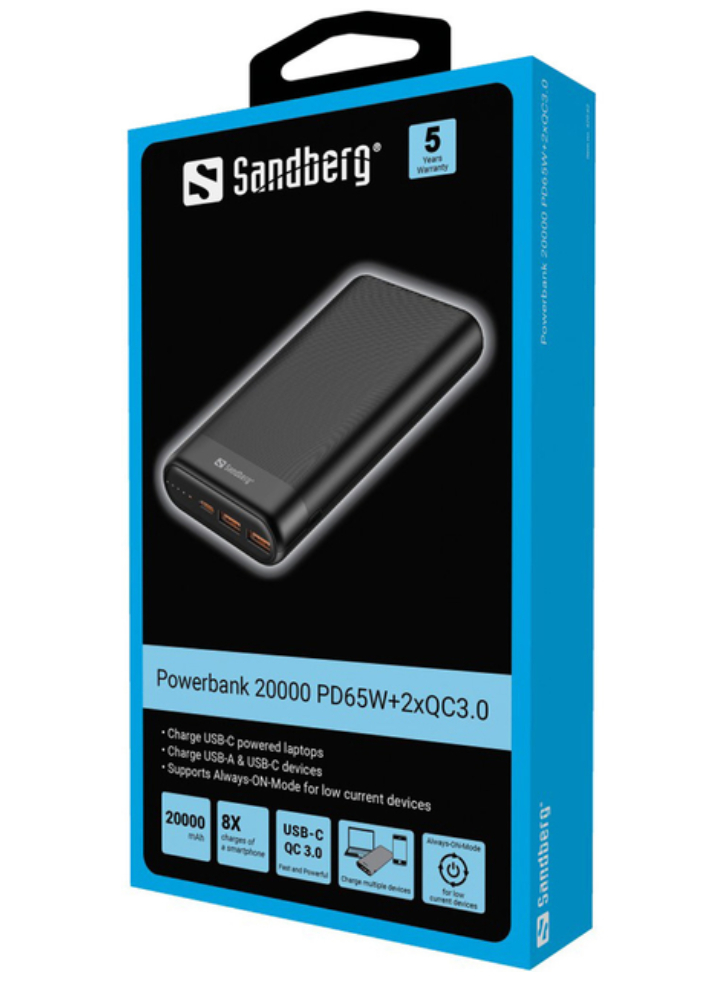 Sandberg Powerbank 20000 Pd65w