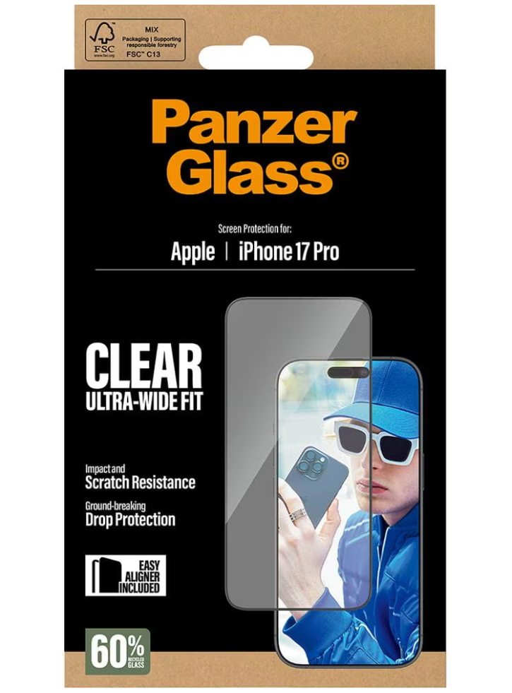 Panzerglass Screen Protector Iphone 17 Pro Ultra-wide Fit Easyaligner