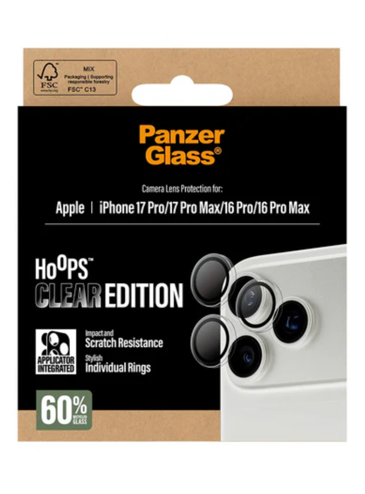 Panzerglass Hoops Transparent Camera Lens Protector Iphone 17 Pro Transparent