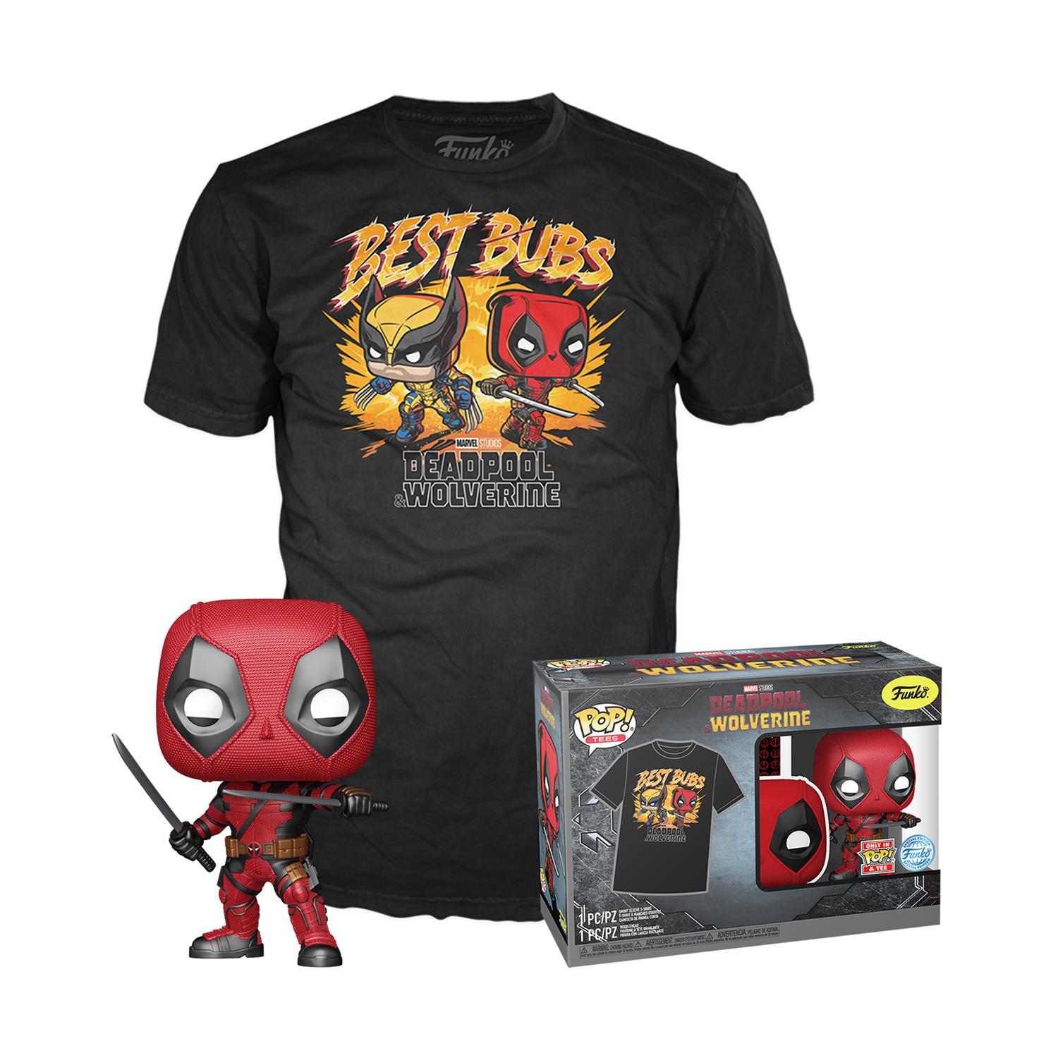 Pop! Deadpool & Wolverine Best Bubs And T Shirt Xl