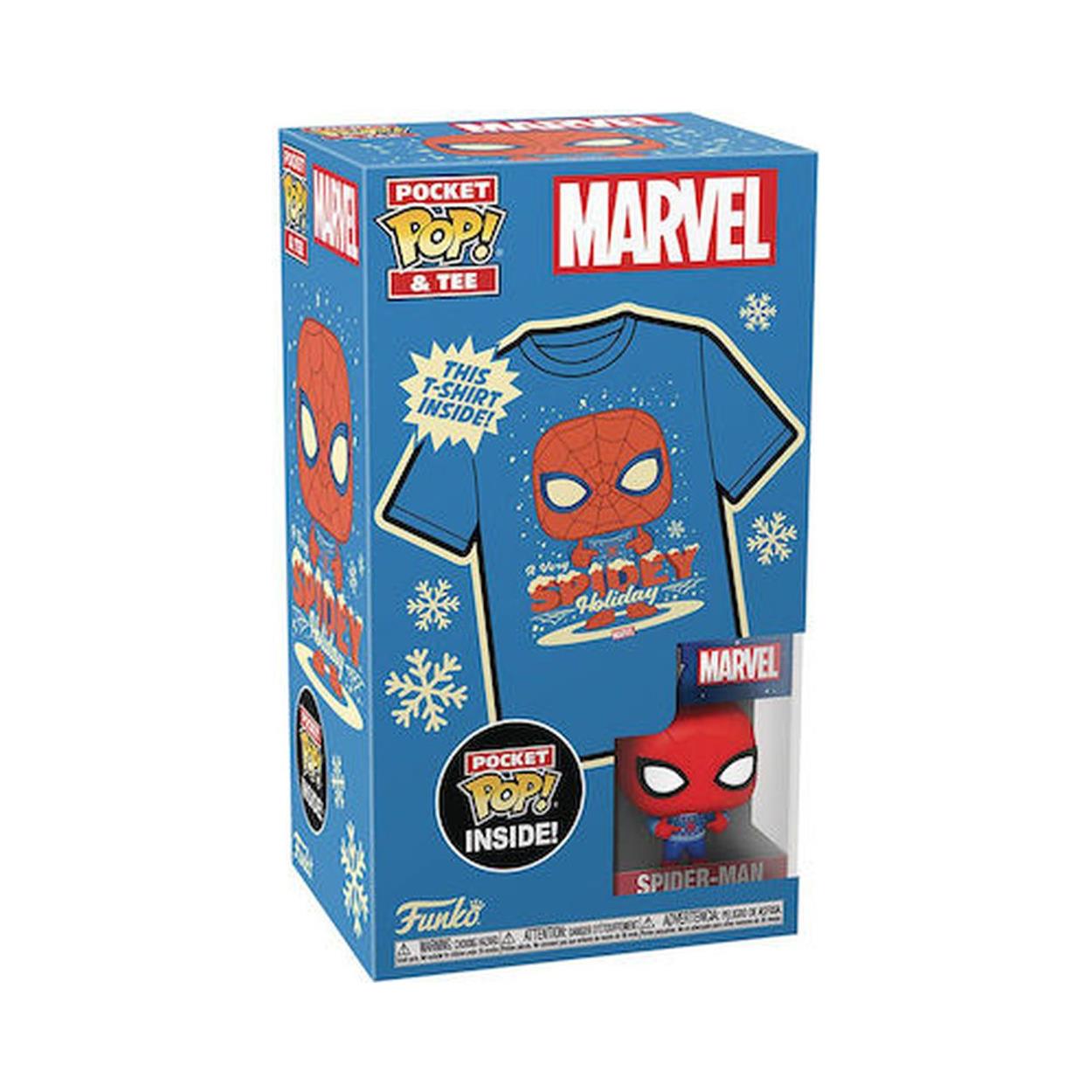 Pocket Pop! Marvel Holiday Spiderman & T Shirt M Child
